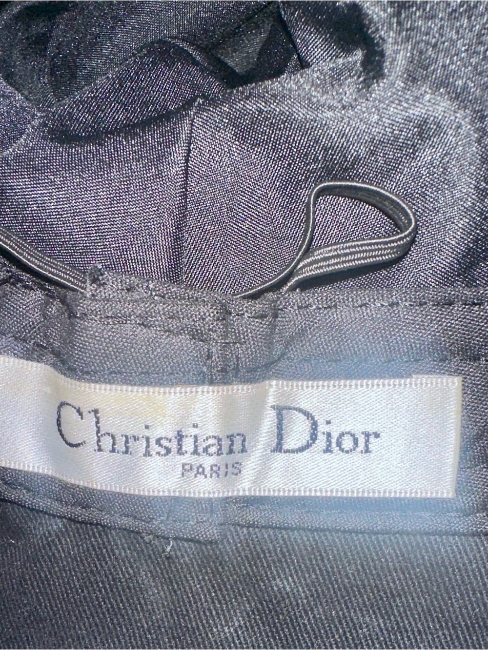 Dior Black Bucket Hat with Beige Logo Band - Picture 3 of 3